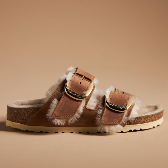 LIKE NEW BIRKENSTOCK BIG BUCKLE Fur Lined! - Picture 4 of 12